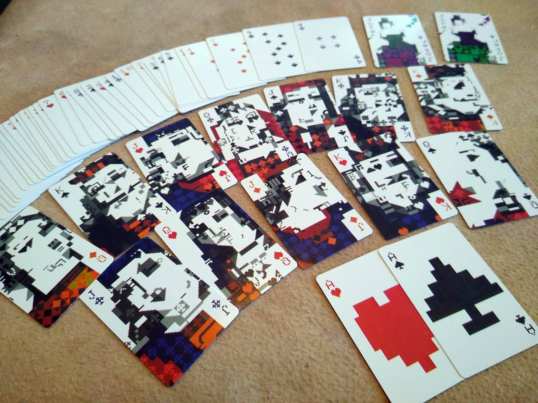 Playscii deck spread showing face cards
