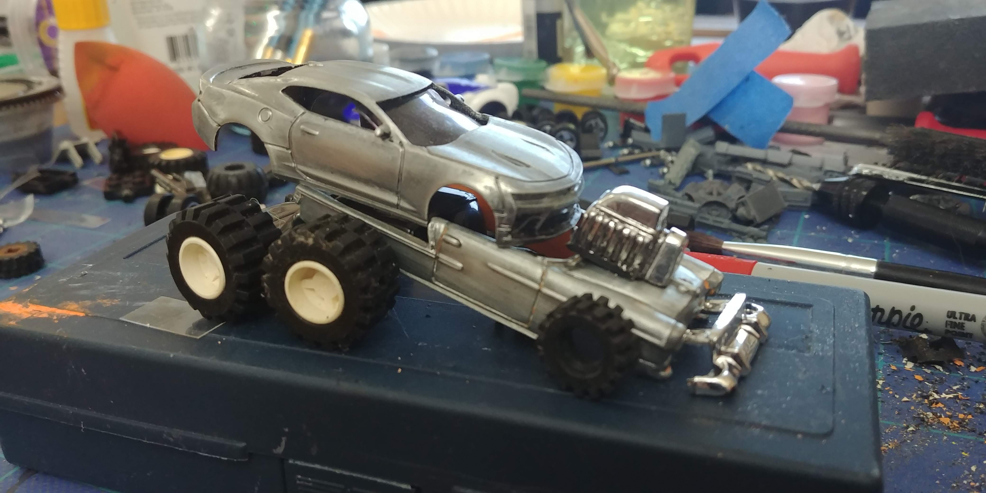 Gaslands kitbashed car