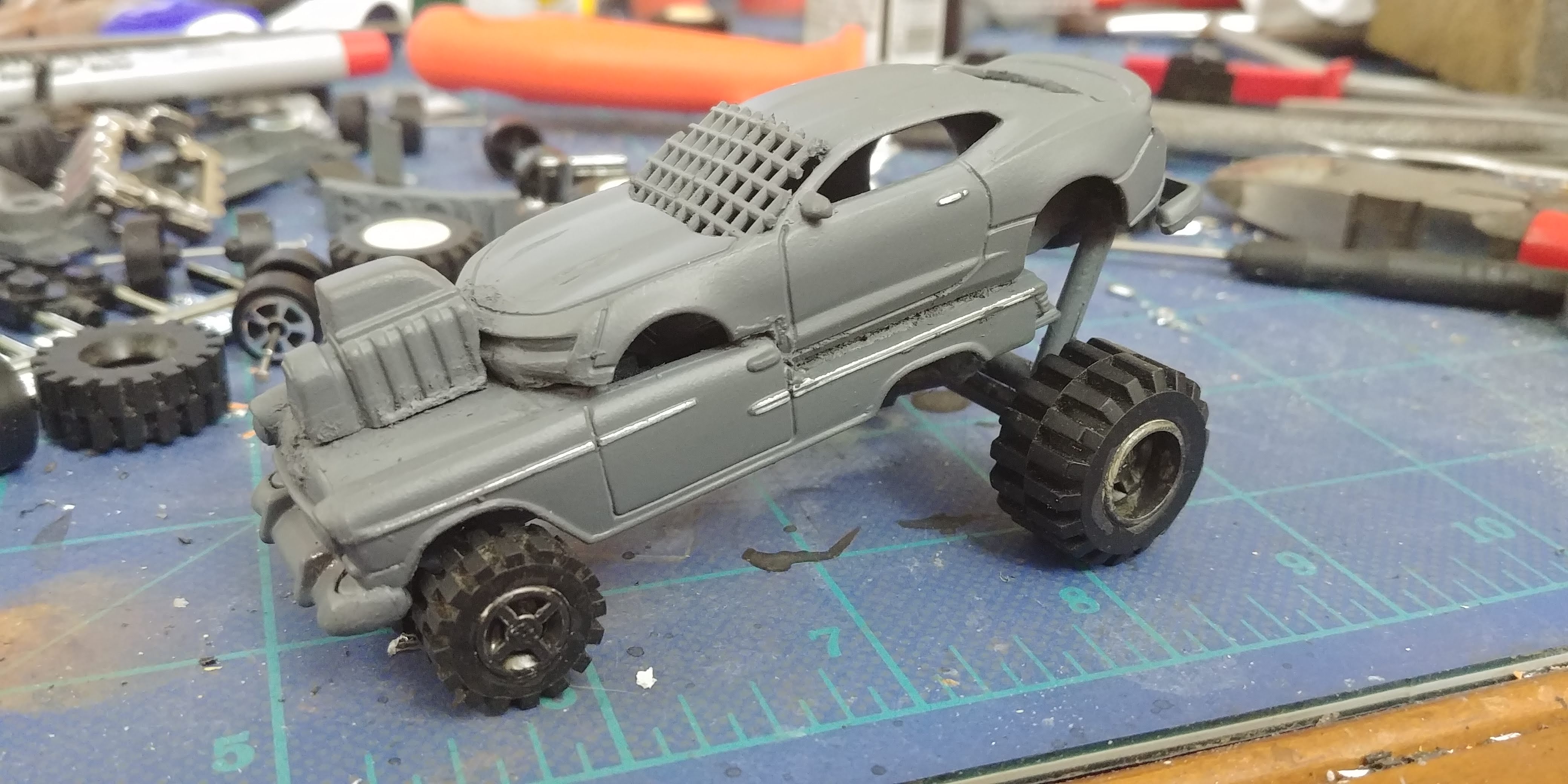 Gaslands kitbashed car